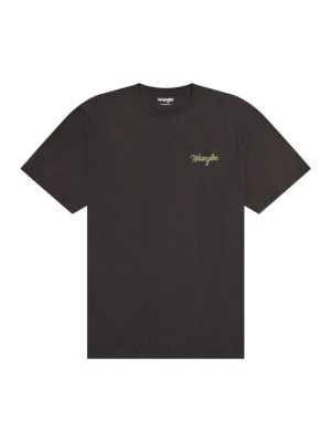 T-shirt z nadrukiem Wrangler czarny