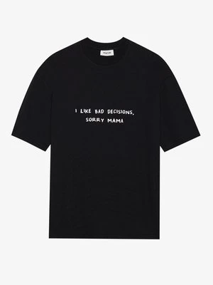 T-shirt z nadrukiem YOURTURN czarny