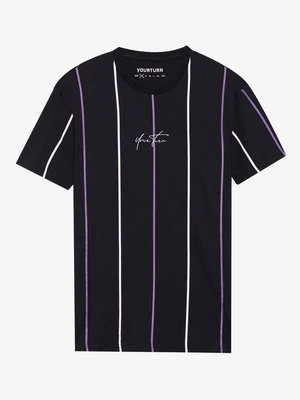 T-shirt z nadrukiem YOURTURN fioletowy