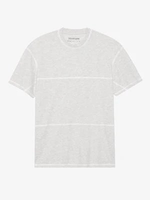 T-shirt z nadrukiem YOURTURN jasnoszary melanż