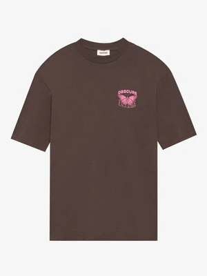 T-shirt z nadrukiem YOURTURN brązowy