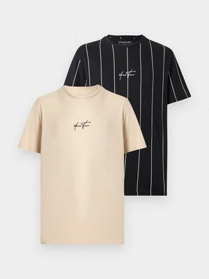 T-shirt z nadrukiem YOURTURN By Zalando czarny