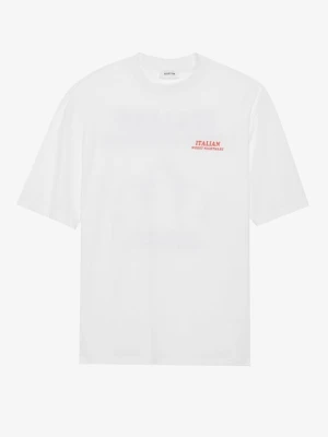 T-shirt z nadrukiem YOURTURN biały