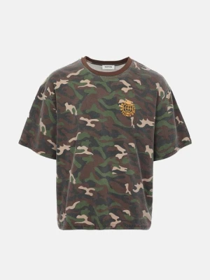 T-shirt z nadrukiem YOURTURN By Zalando brązowy