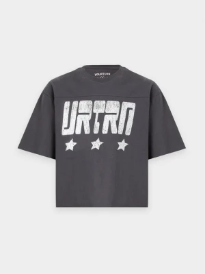 T-shirt z nadrukiem YOURTURN By Zalando ciemnoszary