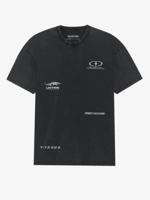 T-shirt z nadrukiem YOURTURN By Zalando czarny