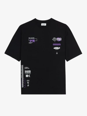 T-shirt z nadrukiem YOURTURN By Zalando czarny