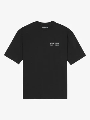 T-shirt z nadrukiem YOURTURN czarny