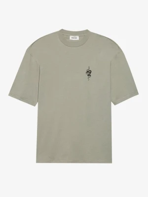 T-shirt z nadrukiem YOURTURN khaki