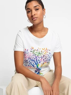 T-shirt z nadrukiem z bawełny organicznej bonprix