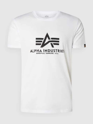 T-shirt z nadrukiem z logo alpha industries