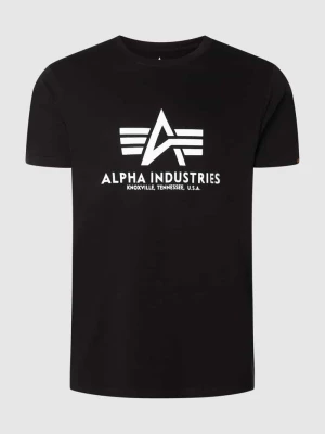 T-shirt z nadrukiem z logo alpha industries