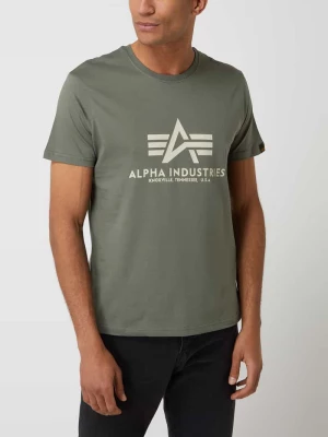 T-shirt z nadrukiem z logo alpha industries