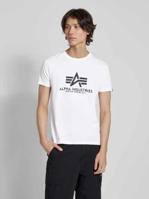 T-shirt z nadrukiem z logo alpha industries