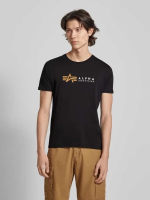 T-shirt z nadrukiem z logo alpha industries