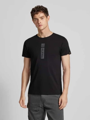 T-shirt z nadrukiem z logo alpha industries