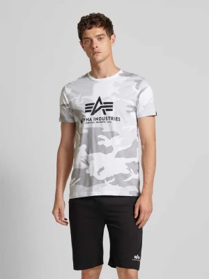 T-shirt z nadrukiem z logo alpha industries