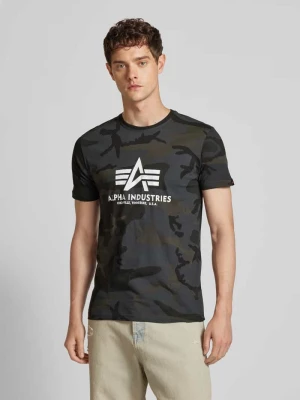 T-shirt z nadrukiem z logo alpha industries