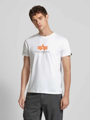 T-shirt z nadrukiem z logo alpha industries