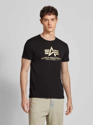 T-shirt z nadrukiem z logo alpha industries