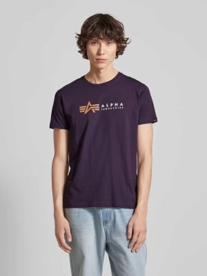 T-shirt z nadrukiem z logo alpha industries