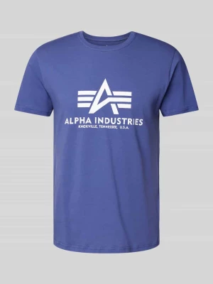 T-shirt z nadrukiem z logo alpha industries