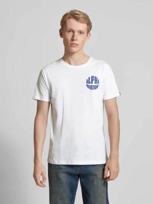 T-shirt z nadrukiem z logo alpha industries