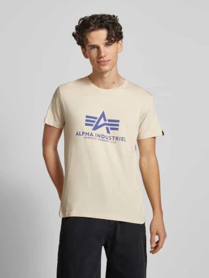 T-shirt z nadrukiem z logo alpha industries
