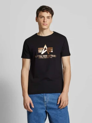 T-shirt z nadrukiem z logo alpha industries