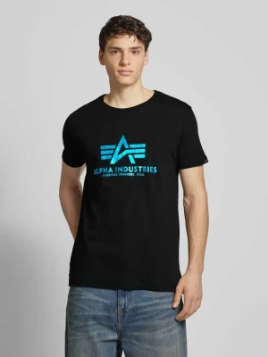 T-shirt z nadrukiem z logo alpha industries