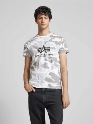 T-shirt z nadrukiem z logo alpha industries