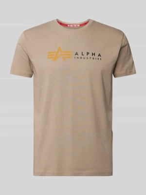 T-shirt z nadrukiem z logo alpha industries