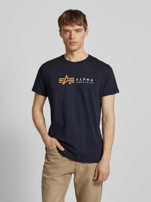 T-shirt z nadrukiem z logo alpha industries