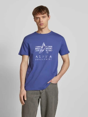 T-shirt z nadrukiem z logo alpha industries