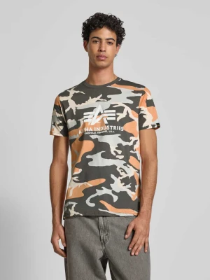 T-shirt z nadrukiem z logo alpha industries