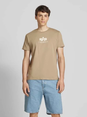 T-shirt z nadrukiem z logo alpha industries