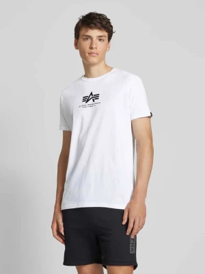 T-shirt z nadrukiem z logo alpha industries