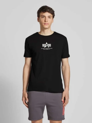 T-shirt z nadrukiem z logo alpha industries