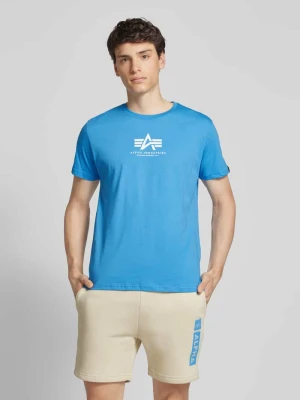 T-shirt z nadrukiem z logo alpha industries