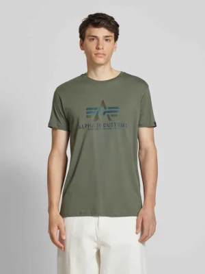 T-shirt z nadrukiem z logo alpha industries