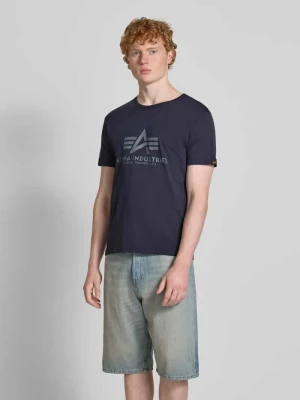 T-shirt z nadrukiem z logo alpha industries