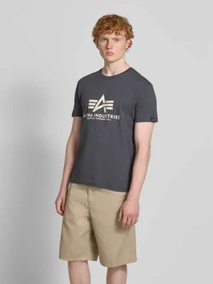 T-shirt z nadrukiem z logo alpha industries