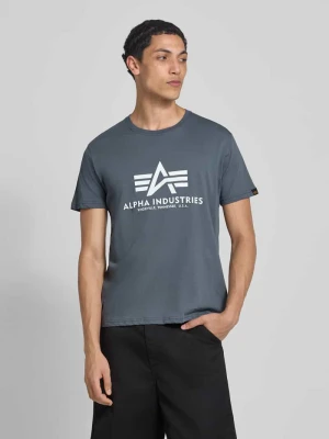 T-shirt z nadrukiem z logo alpha industries