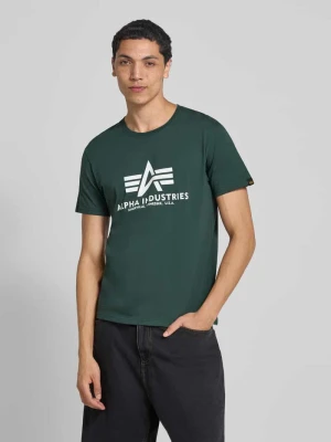 T-shirt z nadrukiem z logo alpha industries