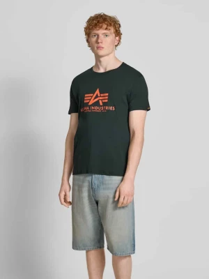 T-shirt z nadrukiem z logo alpha industries
