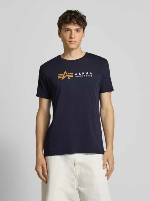 T-shirt z nadrukiem z logo alpha industries