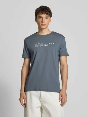 T-shirt z nadrukiem z logo alpha industries
