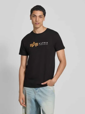 T-shirt z nadrukiem z logo alpha industries