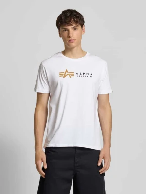 T-shirt z nadrukiem z logo alpha industries
