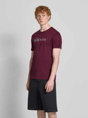 T-shirt z nadrukiem z logo alpha industries